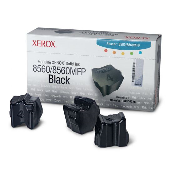 108R00726 Genuine Xerox Solid Ink Black, Phaser 8560/8560MFP (3 Sticks)