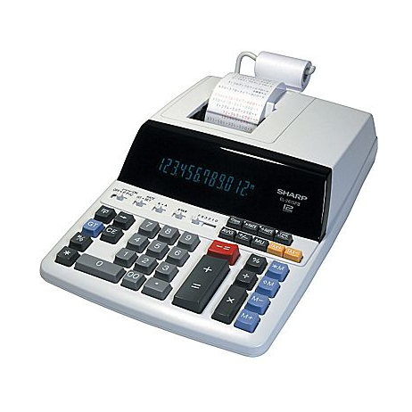 SHARP EL2615PIII FLUORESCENT 12-DIGIT 2-COLOR PRINTING CALCULATOR