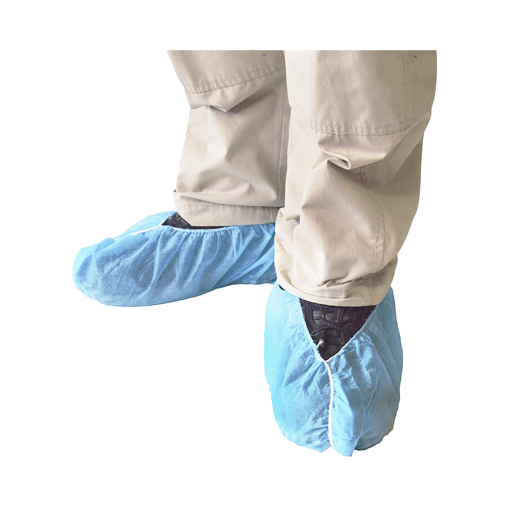 Skid Resistant Shoe Covers Blue - Large (Pack of 100)