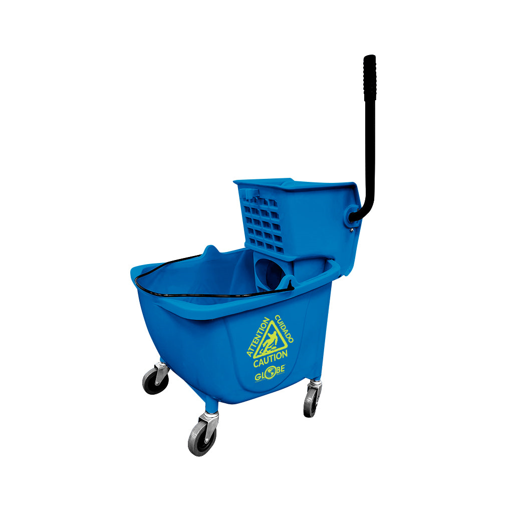 35 QT Sidepress Buckets and Wringer Blue