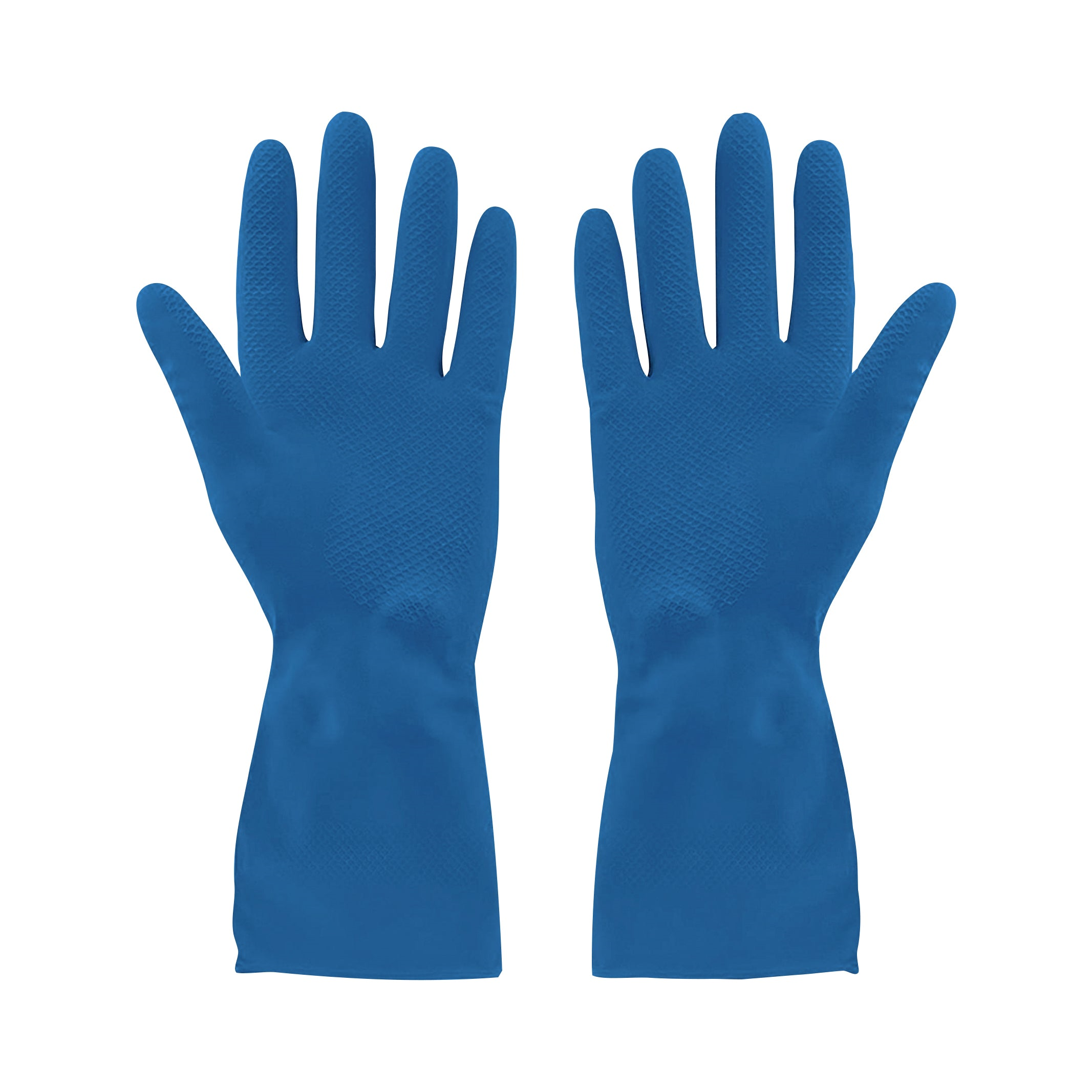 Rubber Gloves Silverlined Powder Blue Large Extended Cuff- (12 pairs)