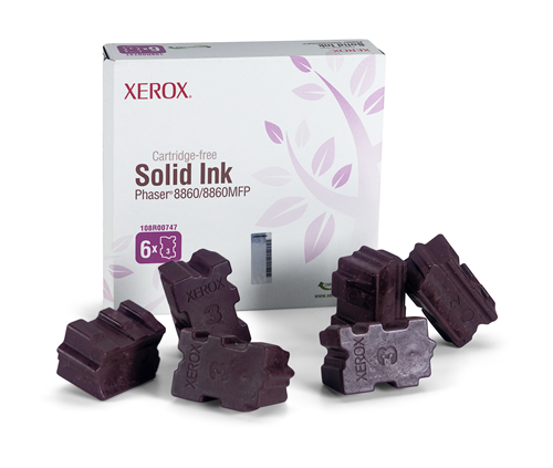 108R00747 Genuine Xerox Solid Ink Magenta, Phaser 8860/8860MFP (6 Sticks)