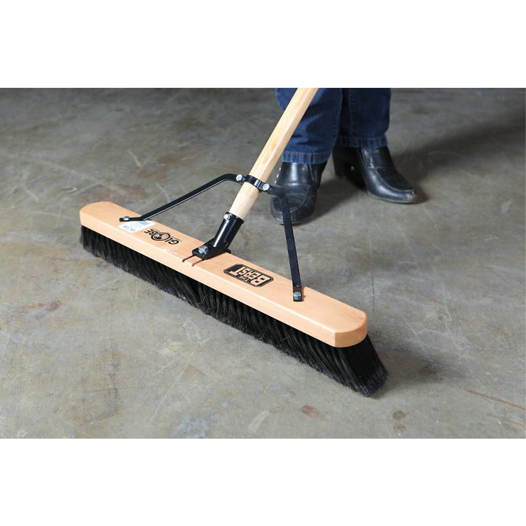 36" Assembled Wood Block Contractor push broom-Medium