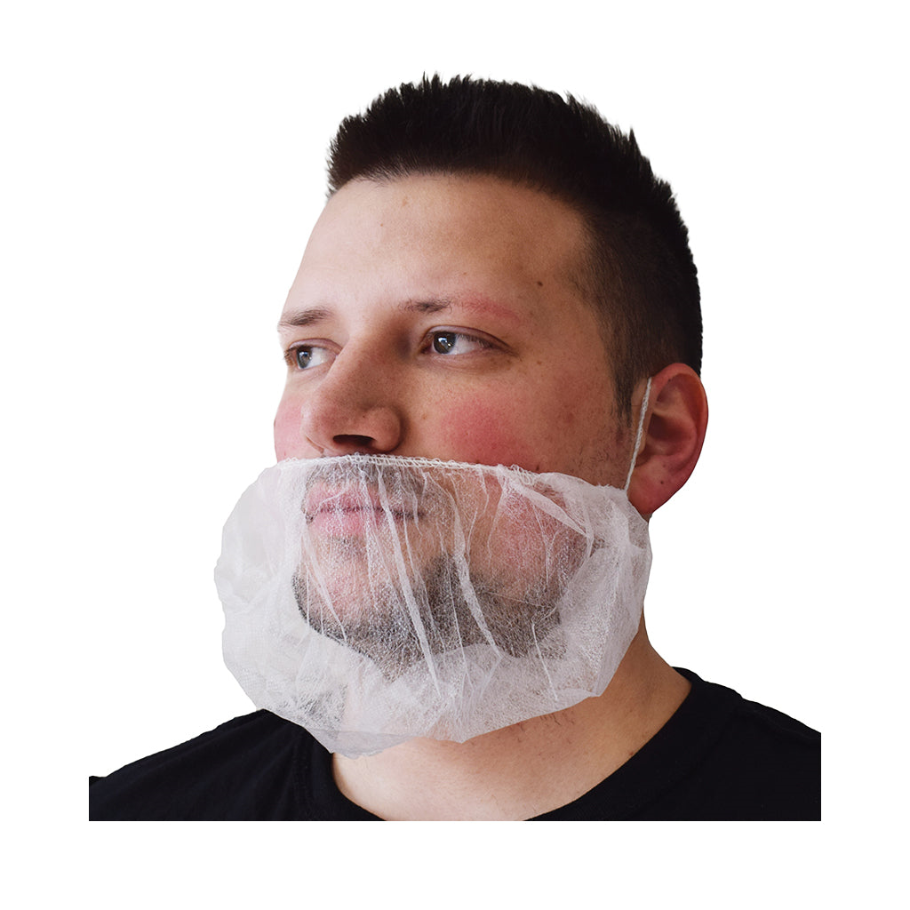 Beard Net White Poly (Pack of 100)