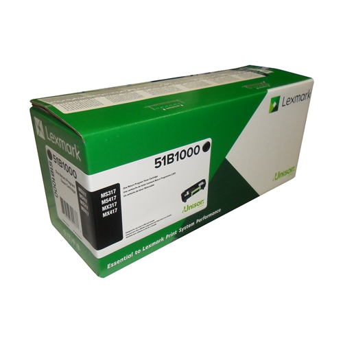 Lexmark MS/MX317, 417, 517, 617 Return Programme 2.5K Toner Cartridge Part no.: 51B1000