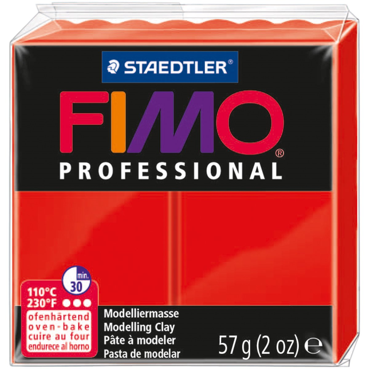 Fimo Professional Clay– True Red 57g