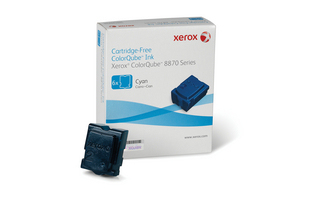 108R00950 Xerox Colorqube Ink Cyan, Colorqube 8870 (6 Sticks), North America For 8880 Colorqube