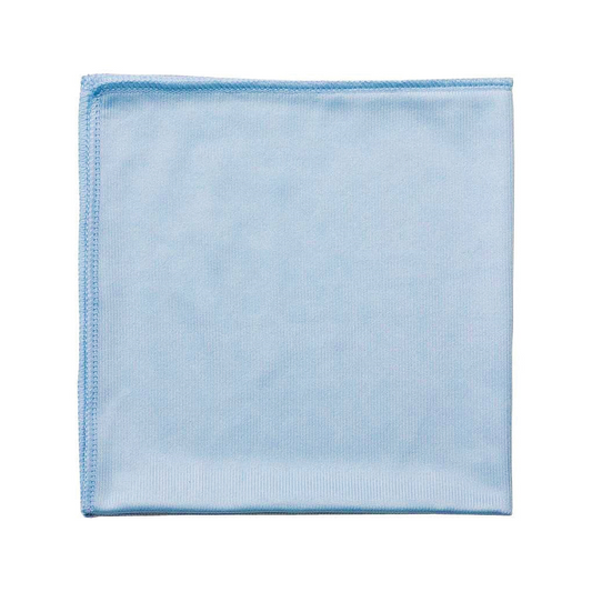 16”x16” Glass/Mirror Microfiber Cloth Blue (Pack of 10)
