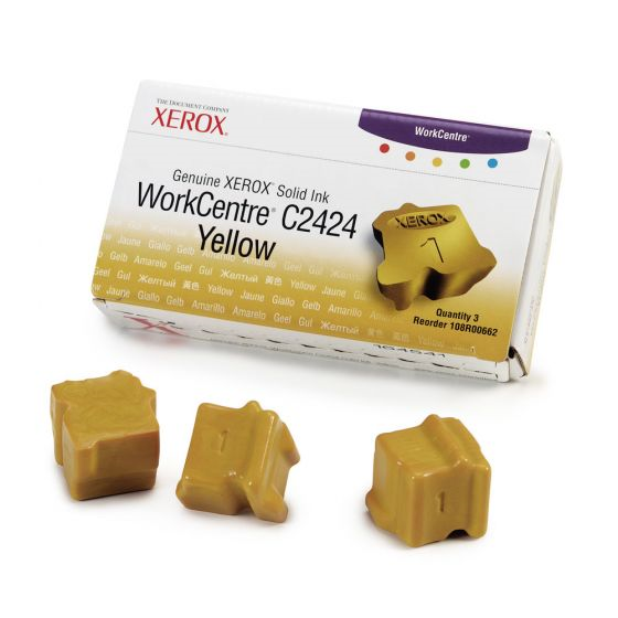 108R00662 Genuine Xerox WorkCentre C2424 Solid Ink Yellow (3 Sticks)