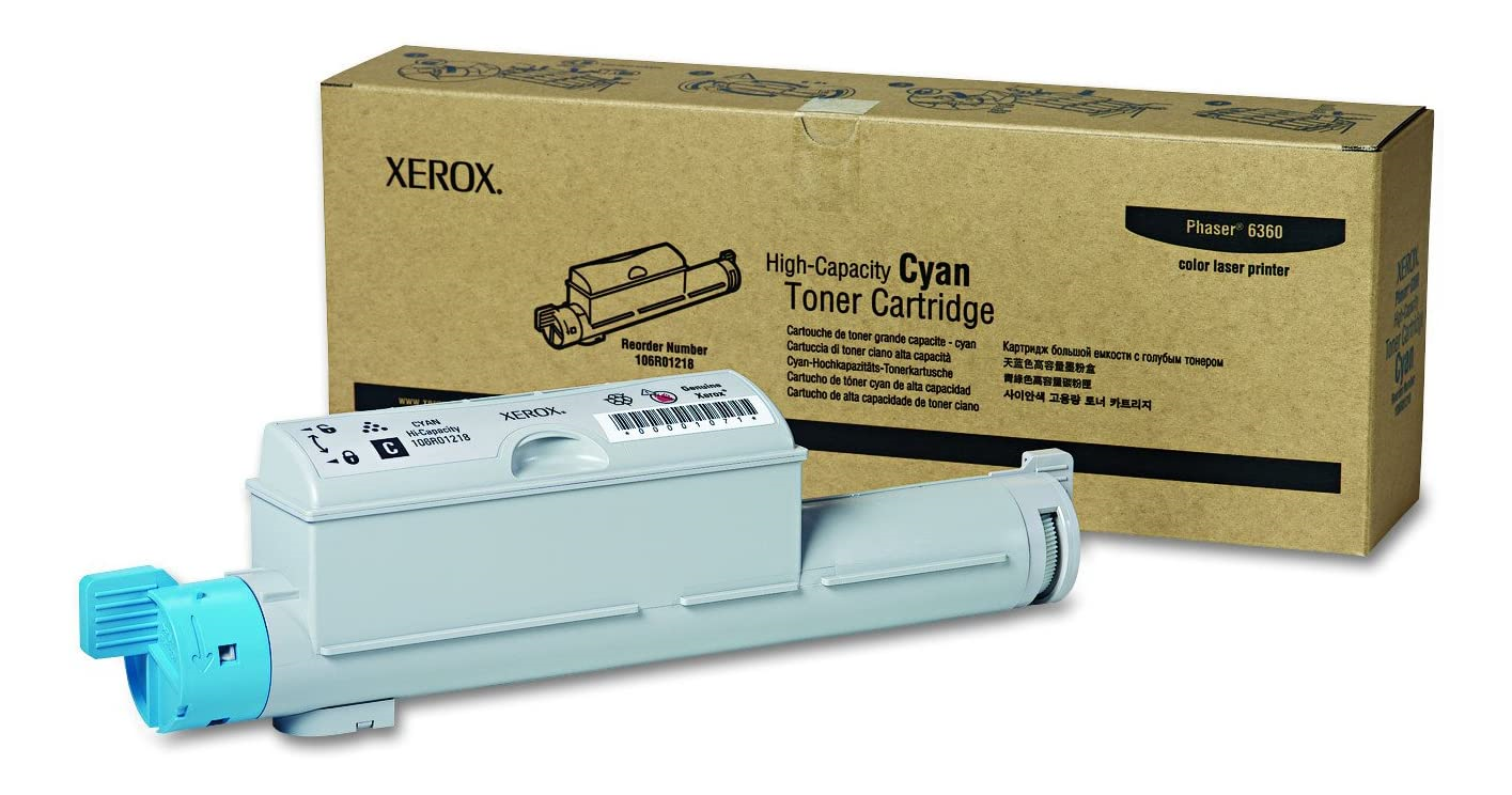 106R01218 Cyan High Capacity Toner Cartridge, Phaser 6360